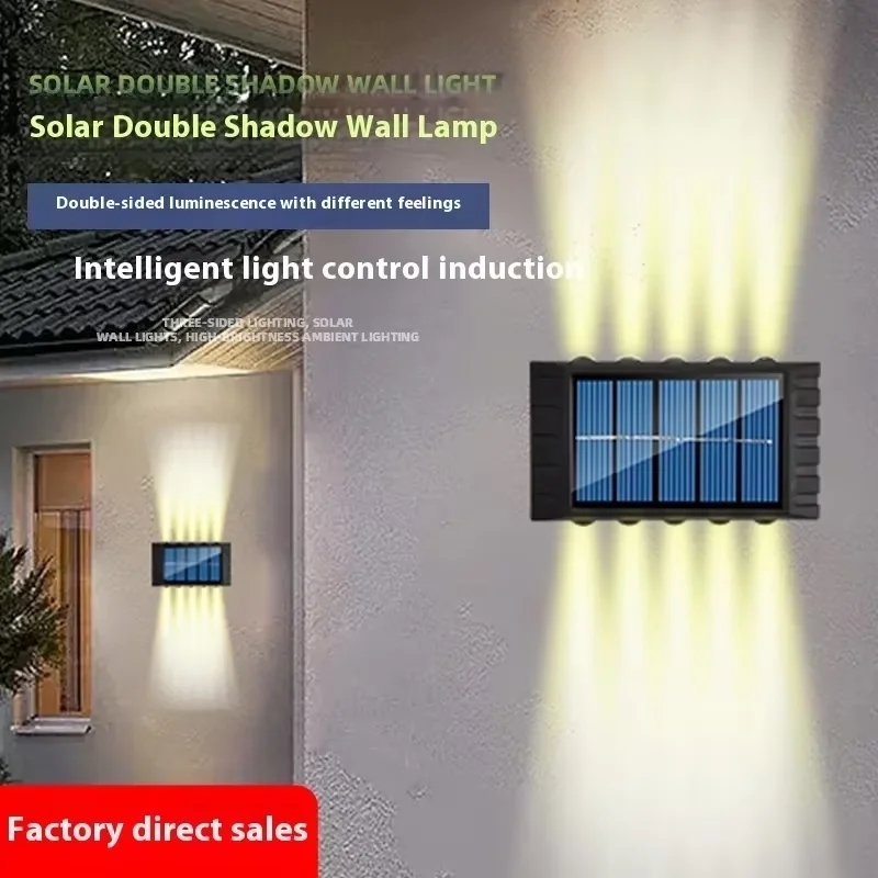 Outdoor Lighting Wireless - 4/6/8/10LEDs Solar Wall Lamp Yard Street