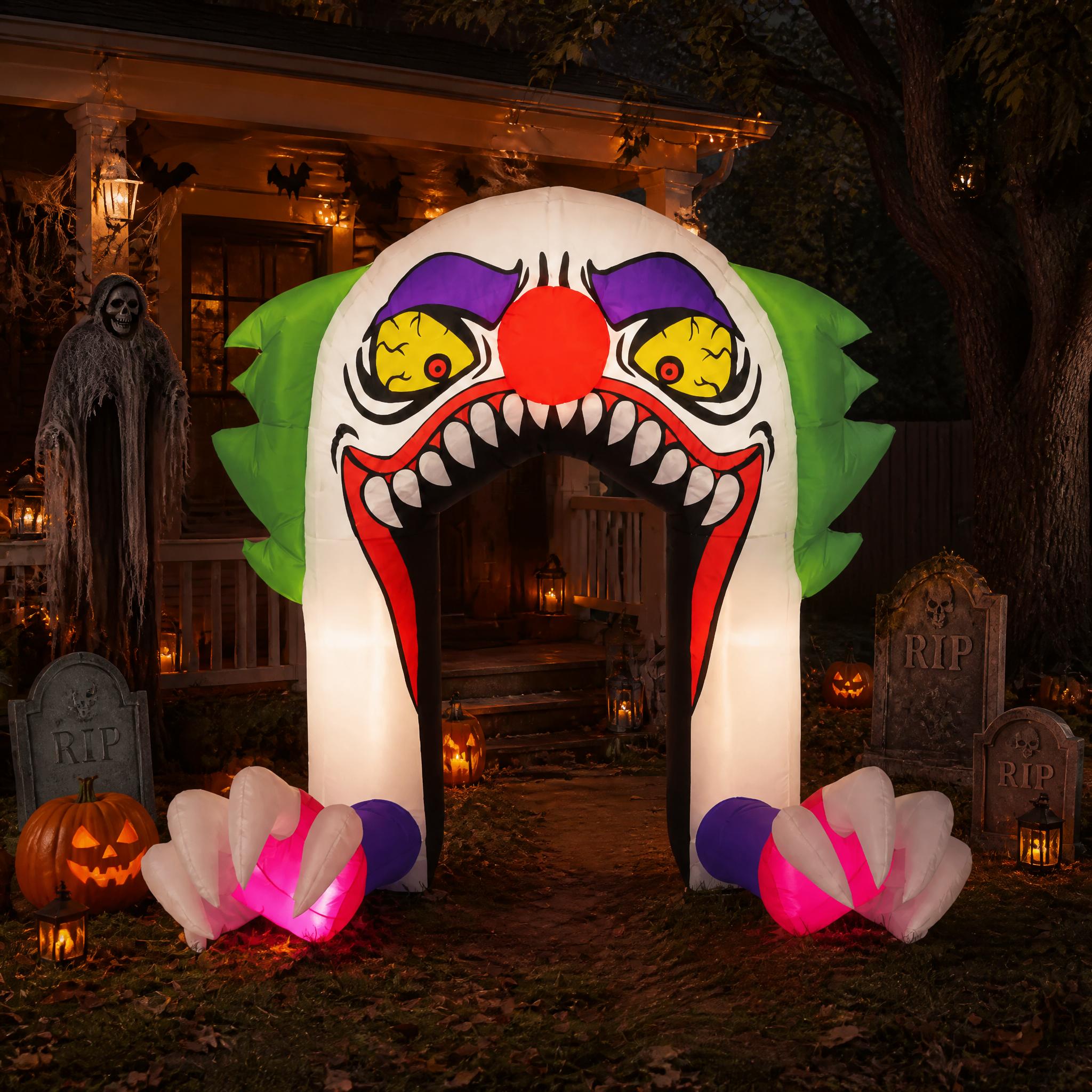 Outdoor Lighting Effects - 6 FT Inflatable Halloween Clown with