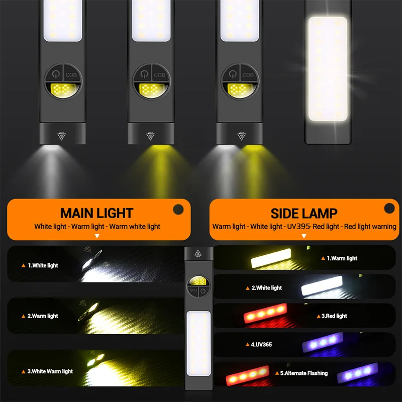 COB+LED Multifunctional Flashl - Outdoor Lighting Black review and price