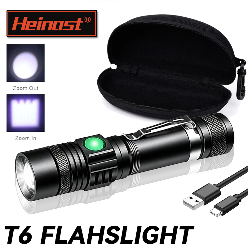 T6 LED Rechargeable Flashlight - Outdoor Lighting Black review and price