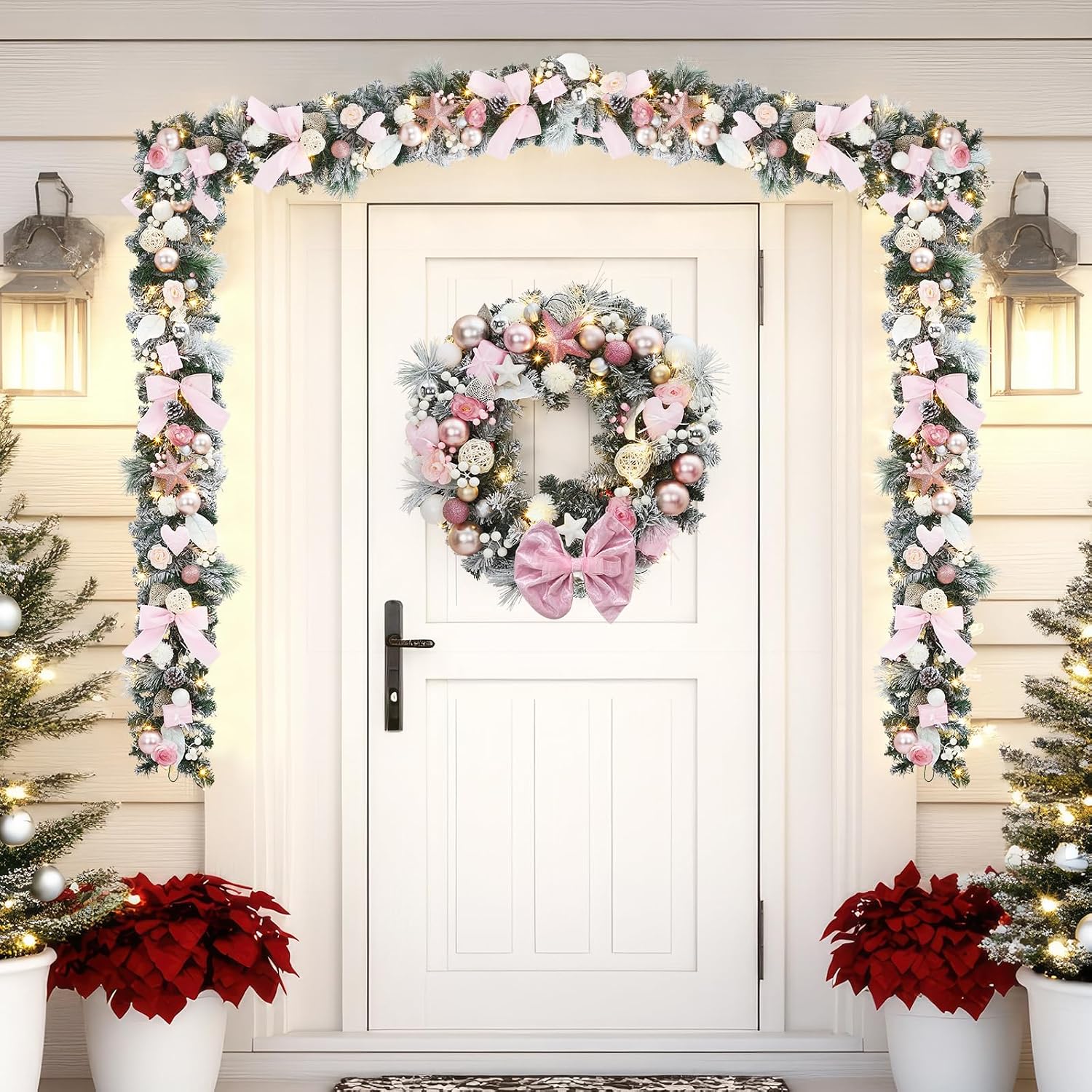 Garvee 24 INCH Christmas Wreat - Outdoor Lighting Effects review and price