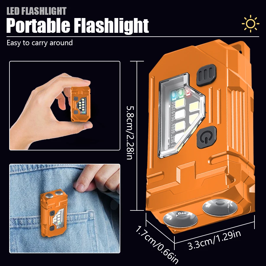 Mini Keychain EDC Flashlight R - Outdoor Lighting Black review and price