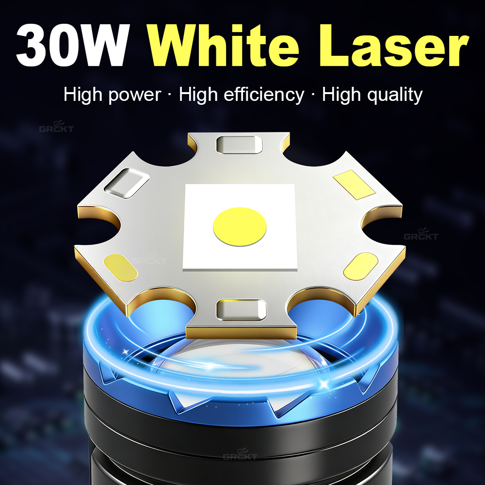 White Laser Camping Flashlight - Outdoor Lighting Black review and price