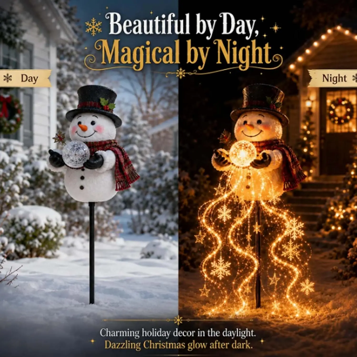 Outdoor Resin Snowman Santa LE - Outdoor Lighting Pathway review and price