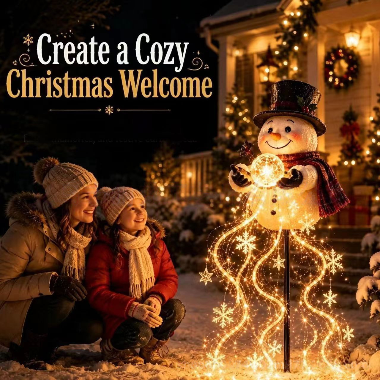 Lighted Christmas Snowman Deco - Outdoor Lighting And Landscape review and price