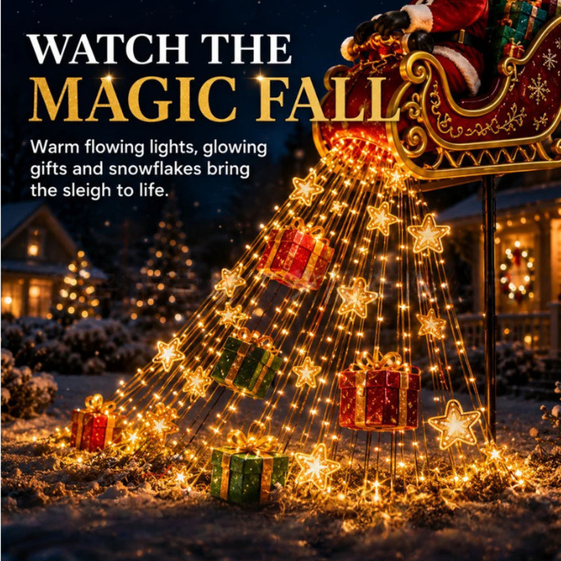 Solar LED Christmas Santa Slei - Outdoor Lighting Pathway review and price