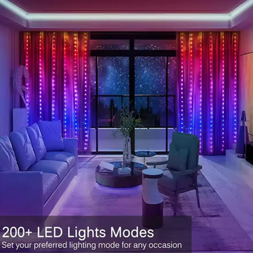 3M RGB Smart LED Curtain Light - Outdoor Lighting Effects review and price