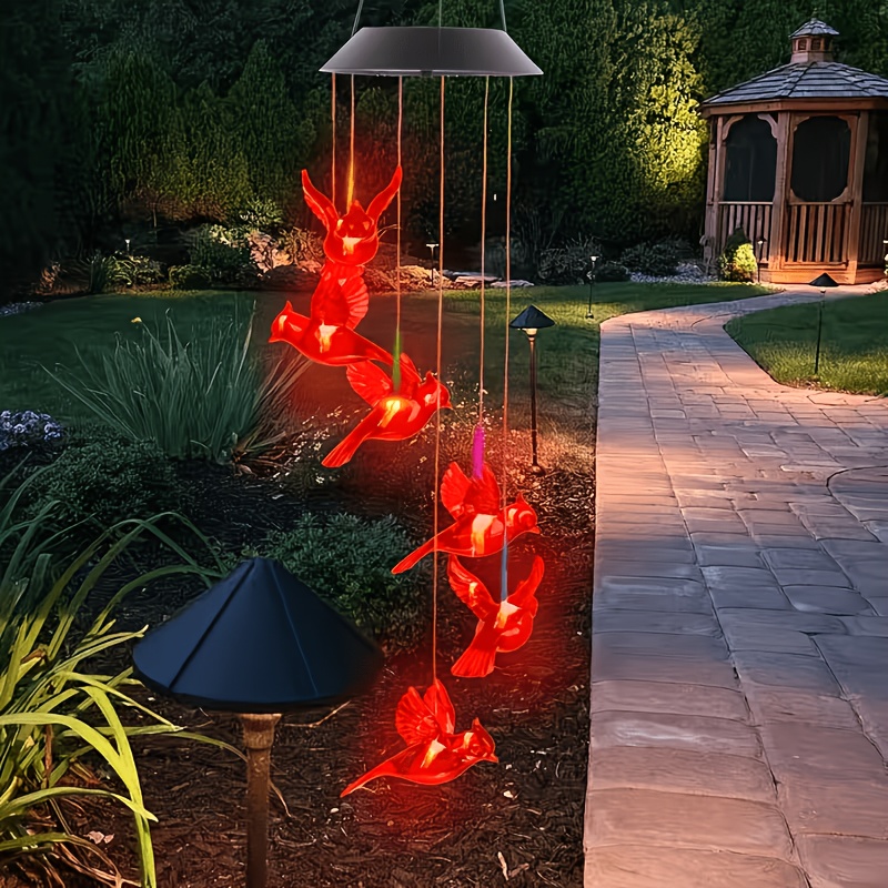 Solar-Powered Flaming Bird Win - Outdoor Lighting Waterproof review and price