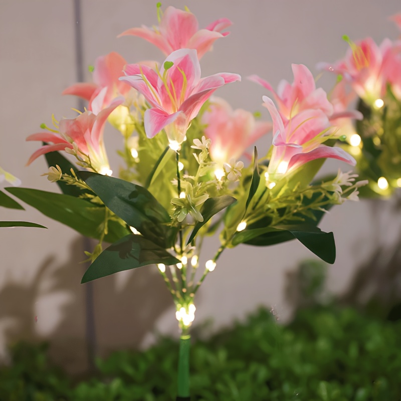 Multi-Bloom Pink Lily Solar Ga - Outdoor Lighting Effects review and price