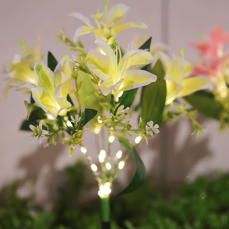 Multi-Bloom Pink Lily Solar Ga - Outdoor Lighting Effects review and price